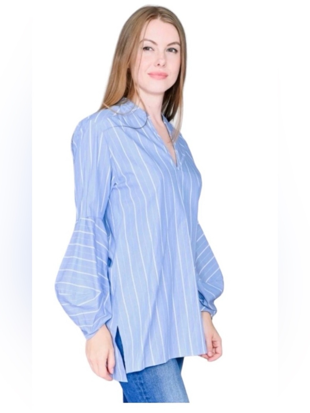 Amanda Uprichard Dartmouth Blue Stripped 100% Cotton Size Small